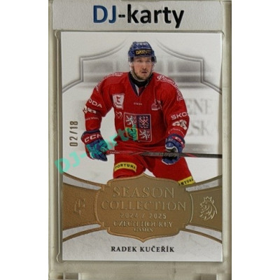 24/25 LC Repre série 2 Collectors Edition #CHG-09 Radek Kučeřík Season Collection Czech Hockey Games 2025 Platinum xx/18