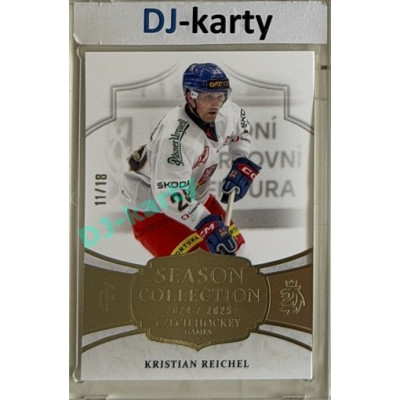 24/25 LC Repre série 2 Collectors Edition #CHG-18 Kristian Reichel Season Collection Czech Hockey Games 2025 Platinum xx/18