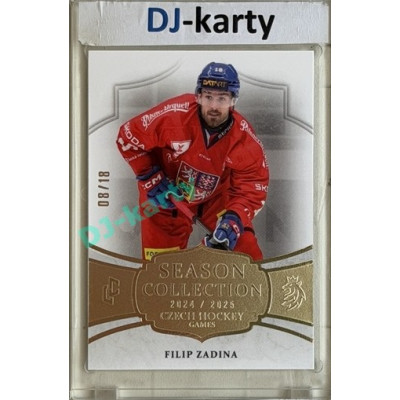 24/25 LC Repre série 2 Collectors Edition #CHG-16 Filip Zadina Season Collection Czech Hockey Games 2025 Platinum xx/18