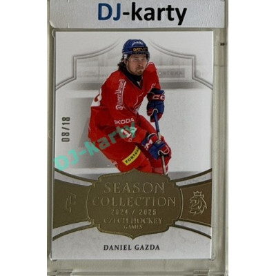24/25 LC Repre série 2 Collectors Edition #CHG-03 Daniel Gazda Season Collection Czech Hockey Games 2025 Platinum xx/18