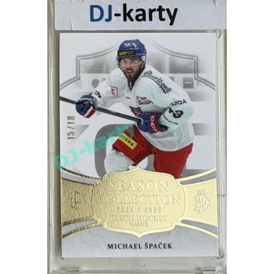 24/25 LC Repre série 2 Collectors Edition #CHG-21 Michael Špaček Season Collection Czech Hockey Games 2025 Platinum xx/18