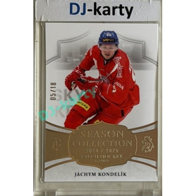 24/25 LC Repre série 2 Collectors Edition #CHG-26 Jáchym Kondelík Season Collection Czech Hockey Games 2025 Platinum xx/18