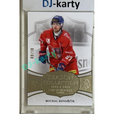 24/25 LC Repre série 2 Collectors Edition #CHG-24 Michal Kovařčík Season Collection Czech Hockey Games 2025 Platinum xx/18