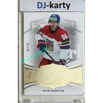24/25 LC Repre série 2 Collectors Edition #WCH-18 Petr Kodýtek Season Collection IIHF World Championship 2025 Platinum xx/18