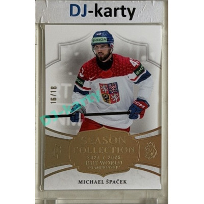 24/25 LC Repre série 2 Collectors Edition #WCH-15 Michael Špaček Season Collection IIHF World Championship 2025 Platinum xx/18