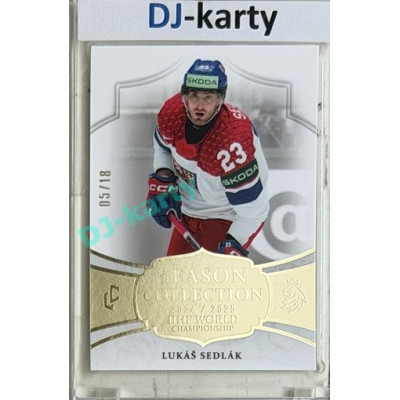 24/25 LC Repre série 2 Collectors Edition #WCH-14 Lukáš Sedlák Season Collection IIHF World Championship 2025 Platinum xx/18