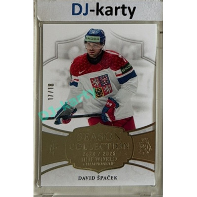 24/25 LC Repre série 2 Collectors Edition #WCH-01 David Špaček Season Collection IIHF World Championship 2025 Platinum xx/18