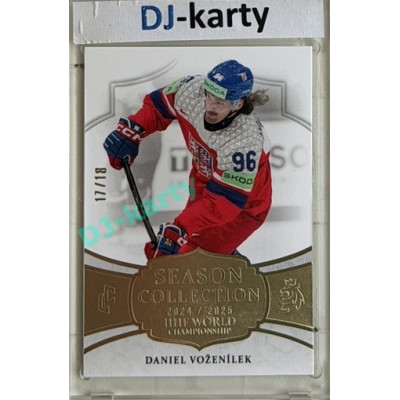 24/25 LC Repre série 2 Collectors Edition #WCH-22 Daniel Voženílek Season Collection IIHF World Championship 2025 Platinum xx/18