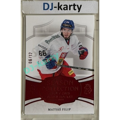 24/25 LC Repre série 2 Collectors Edition #BHG-20 Matyáš Filip Season Collection Baijer Hockey Games 2025 Red xx/12