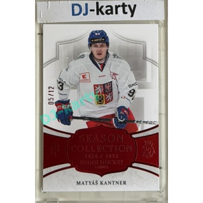 24/25 LC Repre série 2 Collectors Edition #BHG-22 Matyáš Kantner Season Collection Baijer Hockey Games 2025 Red xx/12