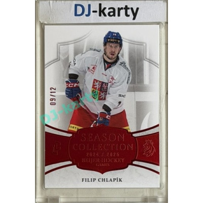 24/25 LC Repre série 2 Collectors Edition #BHG-14 Filip Chlapík Season Collection Baijer Hockey Games 2025 Red xx/12