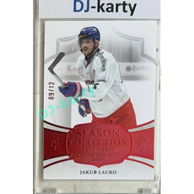 24/25 LC Repre série 2 Collectors Edition #CHG-27 Jakub Lauko Season Collection Czech Hockey Games 2025 Red xx/12