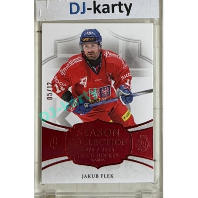 24/25 LC Repre série 2 Collectors Edition #CHG-17 Jakub Flek Season Collection Czech Hockey Games 2025 Red xx/12