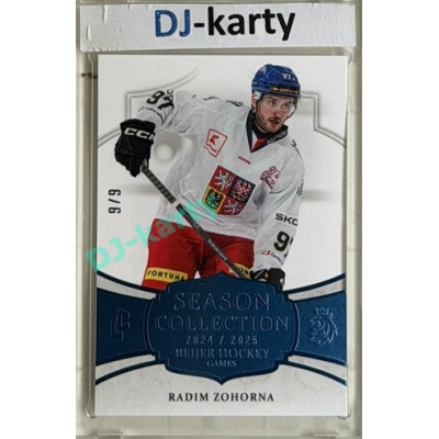 24/25 LC Repre série 2 Collectors Edition #BHG-23 Radim Zohorna Season Collection Baijer Hockey Games 2025 Blue 9/9