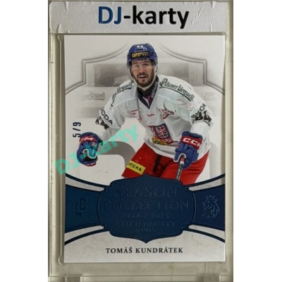 24/25 LC Repre série 2 Collectors Edition #CHG-11 Tomáš Kundrátek Season Collection Czech Hockey Games 2025 Blue 5/9