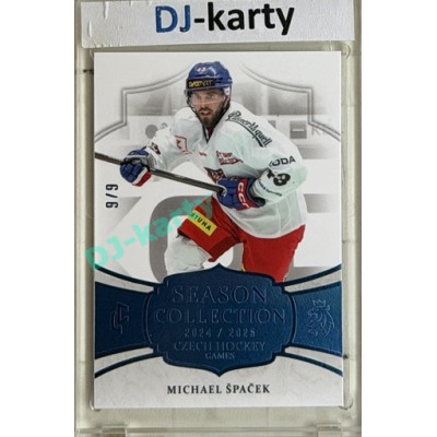 24/25 LC Repre série 2 Collectors Edition #CHG-21 Michael Špaček Season Collection Czech Hockey Games 2025 Blue 9/9