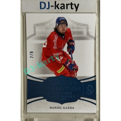 24/25 LC Repre série 2 Collectors Edition #CHG-03 Daniel Gazda Season Collection Czech Hockey Games 2025 Blue 7/9