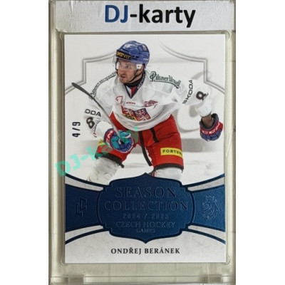 24/25 LC Repre série 2 Collectors Edition #CHG-12 Ondřej Beránek Season Collection Czech Hockey Games 2025 Blue 4/9