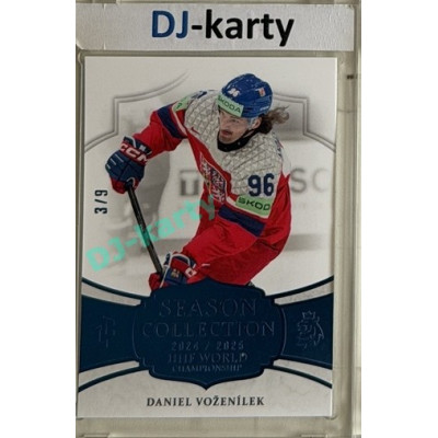 24/25 LC Repre série 2 Collectors Edition #WCH-22 Daniel Voženílek Season Collection IIHF World Championship 2025 Blue 3/9