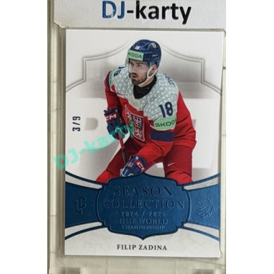 24/25 LC Repre série 2 Collectors Edition #WCH-11 Filip Zadina Season Collection IIHF World Championship 2025 Blue 3/9