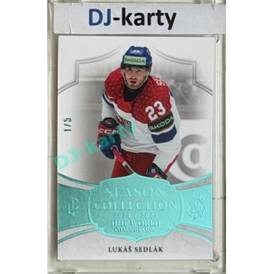 24/25 LC Repre série 2 Collectors Edition #WCH-14 Lukáš Sedlák Season Collection IIHF World Championship 2025 Turquoise 1/5