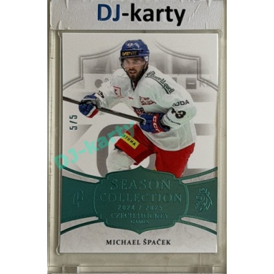 24/25 LC Repre série 2 Collectors Edition #CHG-21 Michael Špaček Season Collection Czech Hockey Games 2025 Turquoise 5/5