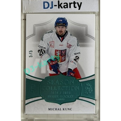 24/25 LC Repre série 2 Collectors Edition #BHG-16 Michal Kunc Season Collection Baijer Hockey Games 2025 Turquoise 5/5