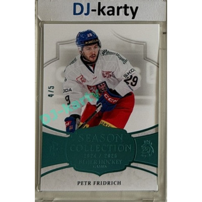 24/25 LC Repre série 2 Collectors Edition #BHG-11 Petr Fridrich Season Collection Baijer Hockey Games 2025 Turquoise 4/5