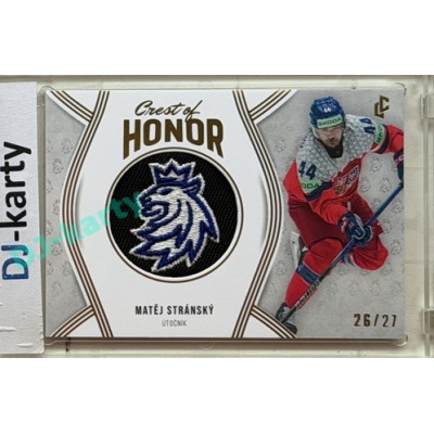 24/25 LC Repre série 2 Collectors Edition #COH-11 Matěj Stránský Crest of Honor - Collectors version Gold xx/27