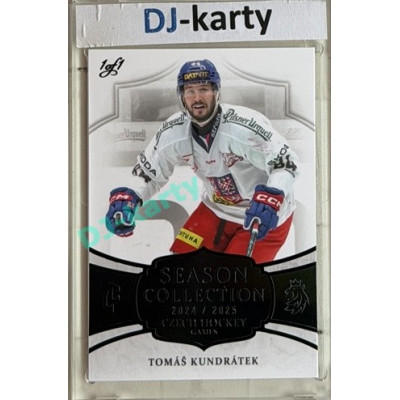 24/25 LC Repre série 2 Collectors Edition #CHG-11 Tomáš Kundrátek Season Collection Czech Hockey Games 2025 Black 1/1