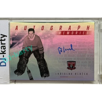 2025 MK 100 let na soutoku Hradec Králové #AM-02 Ladislav Blažek Autograph Memories SILVER 1of25