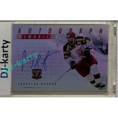 2025 MK 100 let na soutoku Hradec Králové #AM-08 Jaroslav Bednář Autograph Memories SILVER 1of25