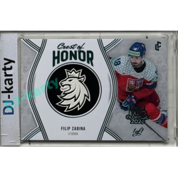 24/25 LC Repre série 2 Collectors Edition #COH-07 Filip Zadina Crest of Honor - Expo Olomouc Turquoise 1/1