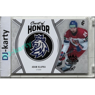 24/25 LC Repre série 2 Collectors Edition #COH-14 Adam Klapka Crest of Honor - Expo Olomouc Black 1/1