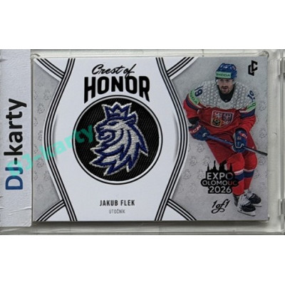 24/25 LC Repre série 2 Collectors Edition #COH-09 Jakub Flek Crest of Honor - Expo Olomouc Black 1/1