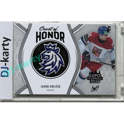 24/25 LC Repre série 2 Collectors Edition #COH-04 Jakub Krejčík Crest of Honor - Expo Olomouc Black 1/1