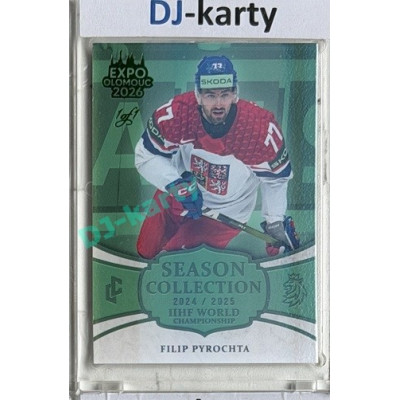 24/25 LC Repre série 2 Collectors Edition #WCH-07 Filip Pyrochta IIHF World Championship 2025 Expo Olomouc Turguoise 1/1
