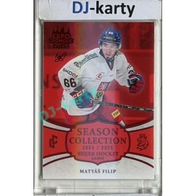 24/25 LC Repre série 2 Collectors Edition #BHG-20 Matyáš Filip Beijer Hockey Games 2025 Expo Olomouc Red 1/1