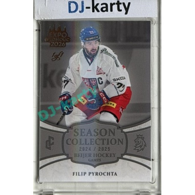 24/25 LC Repre série 2 Collectors Edition #BHG-09 Filip Pyrochta Beijer Hockey Games 2025 Expo Olomouc Platinum 1/1