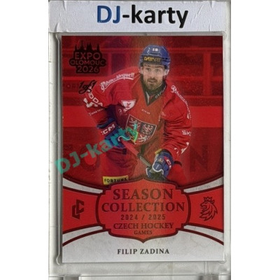 24/25 LC Repre série 2 Collectors Edition #CHG-16 Filip Zadina Czech Hockey games 2025 Expo Olomouc Red 1/1