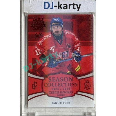 24/25 LC Repre série 2 Collectors Edition #CHG-17 Jakub Flek Czech Hockey games 2025 Expo Olomouc Red 1/1