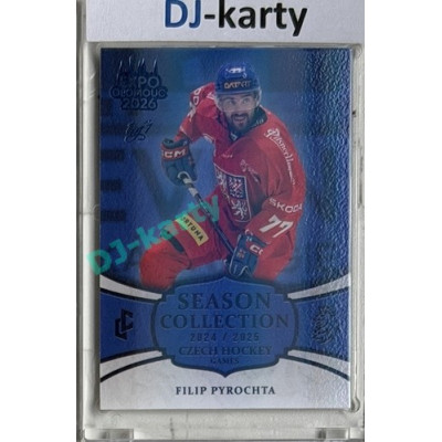 24/25 LC Repre série 2 Collectors Edition #CHG-10 Filip Pyrochta Czech Hockey games 2025 Expo Olomouc Blue 1/1