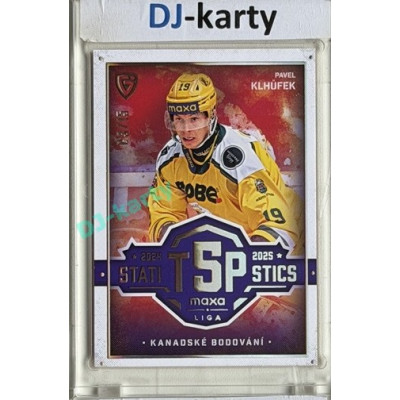 2025/26 Goal Cards Maxa liga #TOP-01 Pavel Klhůfek Top 5 Statistics Parallel 03/15