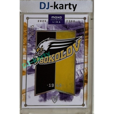 2025/26 Goal Cards Maxa liga #C-07 HC Baník Sokolov Team Logo Parallel 7/15