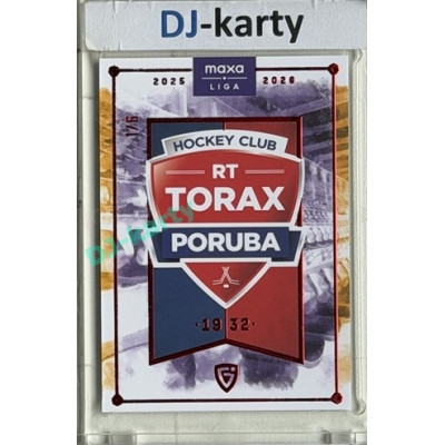 2025/26 Goal Cards Maxa liga #C-04 HC RT TORAX Poruba 2011 Team Logo Parallel  Red 1/6