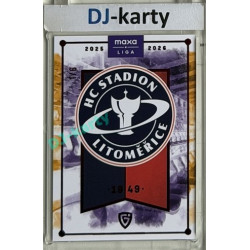 2025/26 Goal Cards Maxa liga #C-05 HC Stadion Litoměřice Team Logo Parallel  Red 1/6