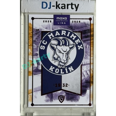 2025/26 Goal Cards Maxa liga #C-12 SC Marimex Kolín Team Logo Parallel Red 1/6