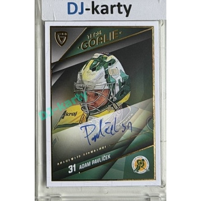 2025/26 Goal Cards Maxa liga #SG-04 Adam Pavlíček Goalies Auto xx/25