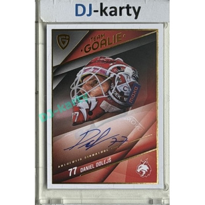 2025/26 Goal Cards Maxa liga #SG-12 Daniel Dolejš Goalies Auto xx/25