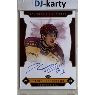 2025/26 Goal Cards Maxa liga #JIH-5 Daniel Krenželok Signatures xx/25